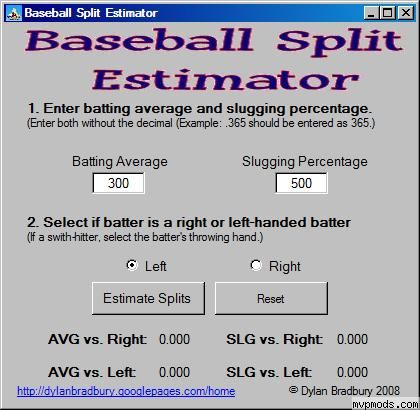 More information about "Baseball Split Estimator"