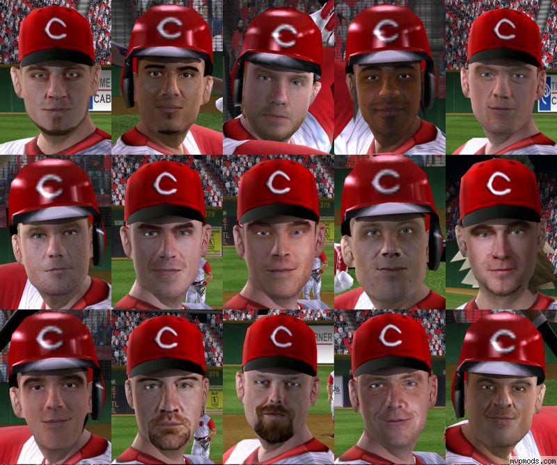 More information about "Cincinnati Reds Cyberface Pack - Part.1"