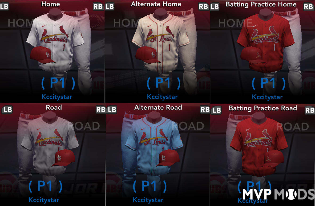 2022 St. Louis Cardinals Full Uniform Set - Uniforms - MVP Mods