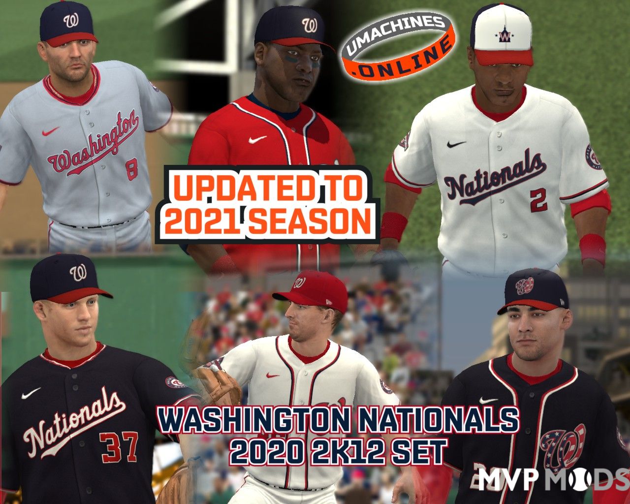 2020/2021 Washington Nationals Uniform Set - Uniforms - MVP Mods