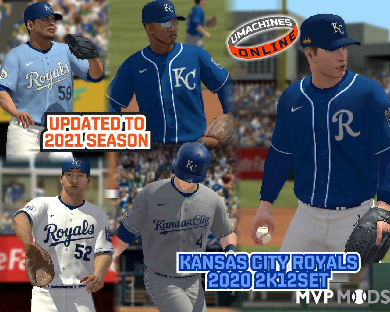 2020-2022 Kansas City Royals Uniform Set - Uniforms - MVP Mods