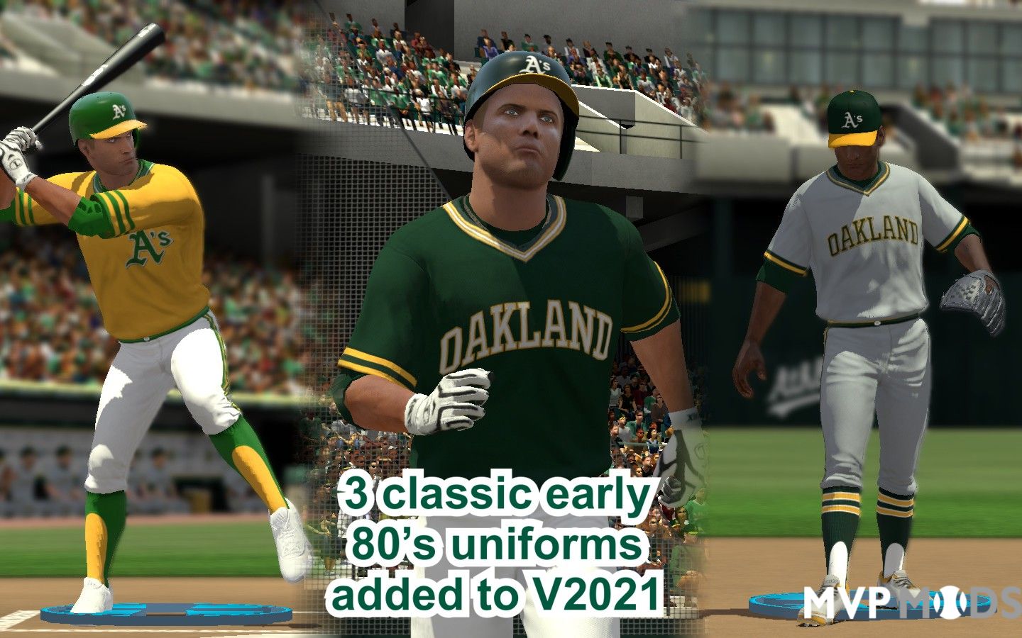 2020-2022 Oakland Athletics Uniform Set - Uniforms - MVP Mods