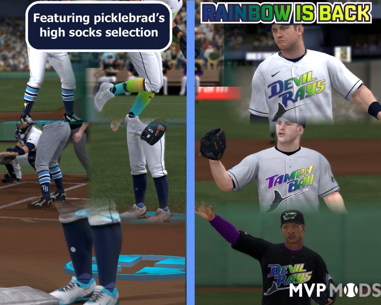 2020-2022 Tampa Bay Rays Uniform Set - Uniforms - MVP Mods