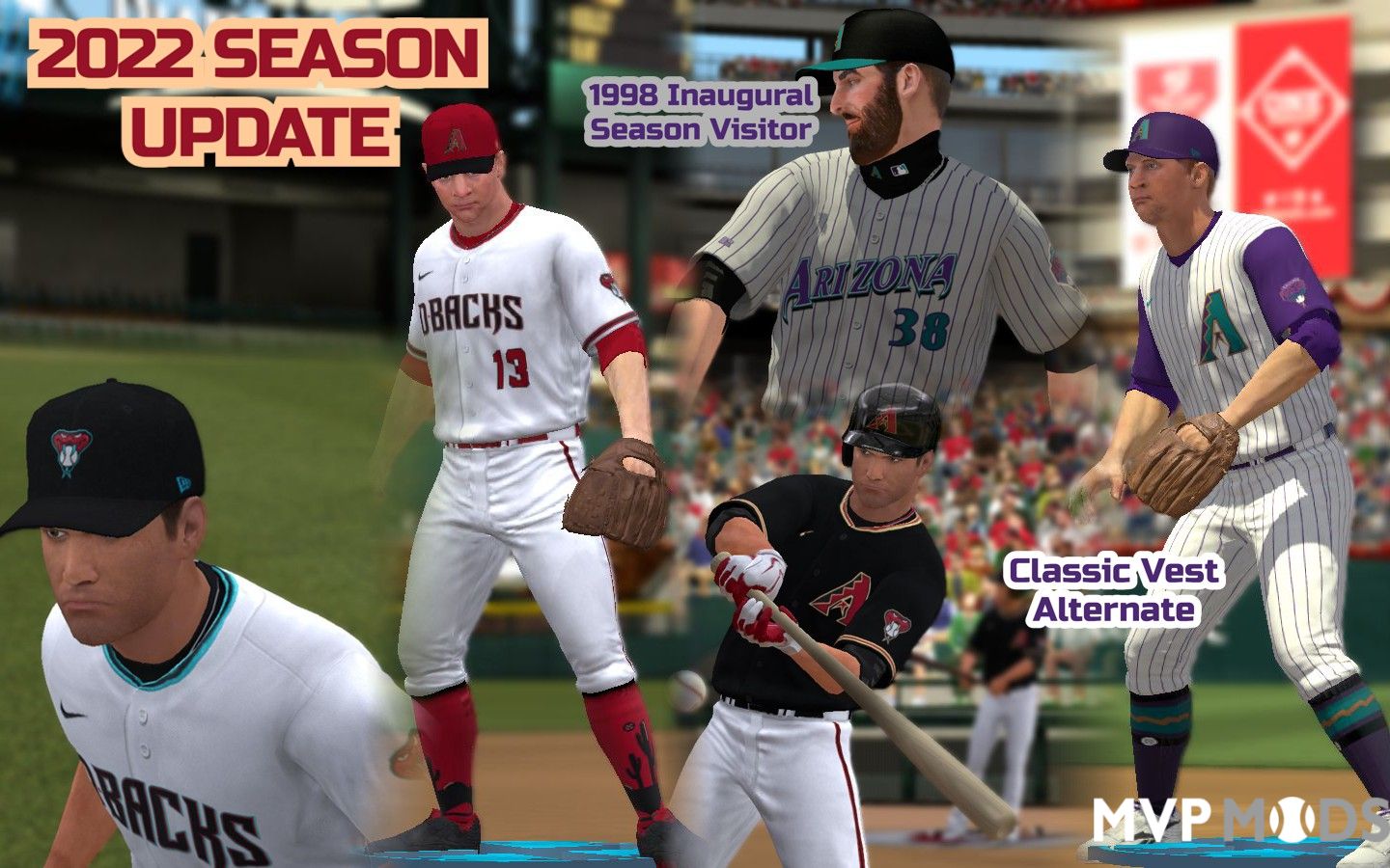 2020-2022 Arizona Diamondbacks Uniform Set - Uniforms - MVP Mods