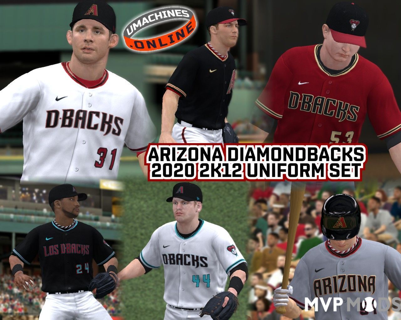 2020-2022 Arizona Diamondbacks Uniform Set - Uniforms - MVP Mods