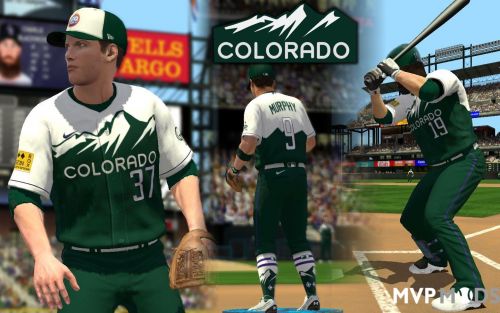 2020-2022 Colorado Rockies Uniform Set - Uniforms - MVP Mods