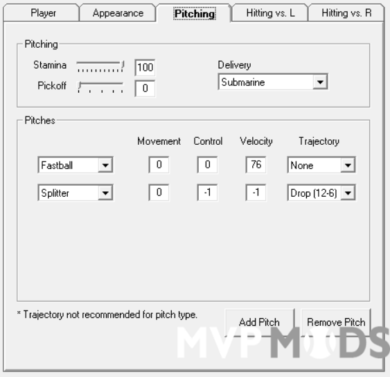 More information about "Pitcher with a unhittable splitter"